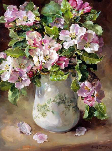 Apple Blossom - Birthday Card by Anne Cotterill