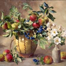 Fruits of Autumn - flower card by Anne Cotterill