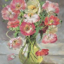 Shirley Poppies - Birthday Card by Anne Cotterill