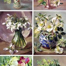 Anne Cotterill Winter Flowers Christmas Card Set No.1