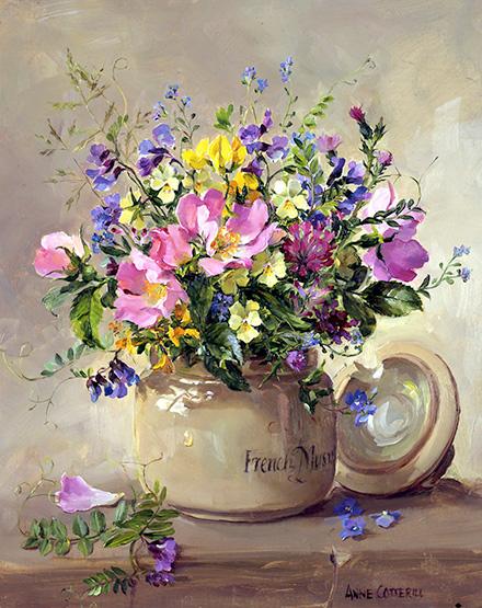 Summer Wild Flowers - greetings card by Anne Cotterill