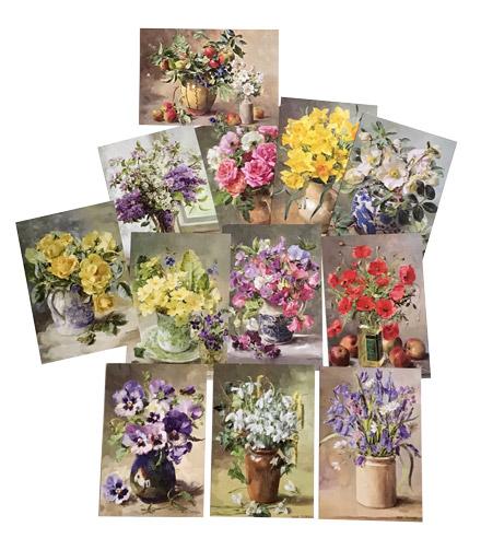 Anne Cotterill Flower Art Postcard Set of 12
