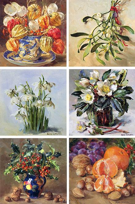 Christmas Cards Set No.3 - by Anne Cotterill