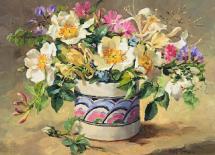 Summer Flowers in a Honiton Pot