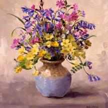 Bluebells and Campion Birthday Card by Anne Cotterill