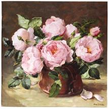 Notebook with English Roses on cover - print taken from the original oil painting by Anne Cotterill