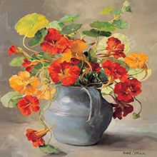 Large Square C Series - Flower Happy Birthday Cards by Anne Cotterill