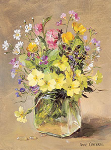 Large Rectangle A-Series Flower Birthday Cards taken from the oil paintings of Anne Cotterill