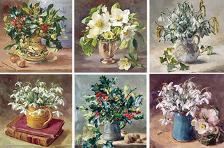 Christmas Card Set No.2 - Square cards - By Anne Cotterill